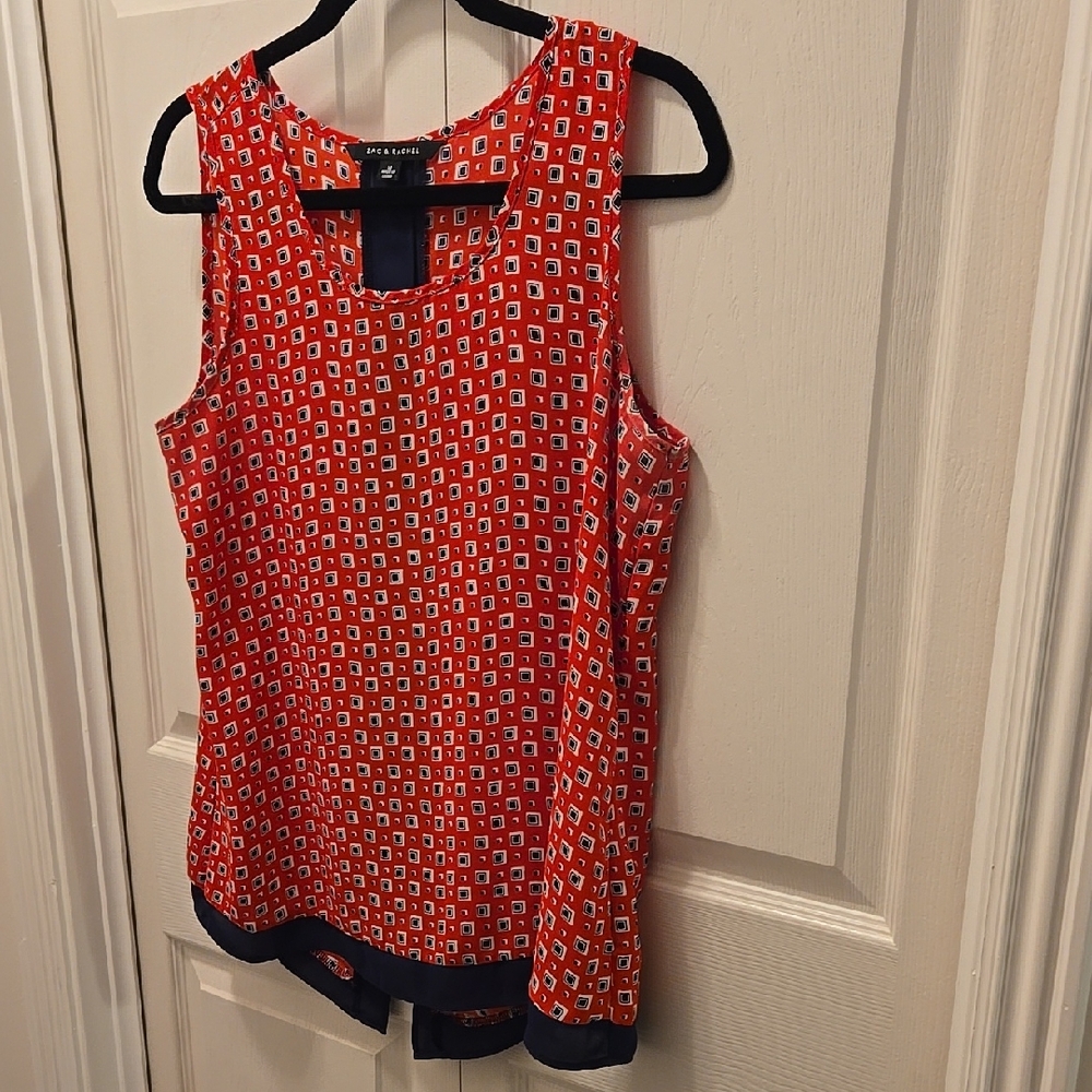 Zac & Rachel Red Sleeveless Top